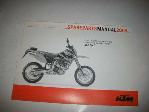 2004 ktm 660 smc  motorcycle spare parts manual -chassis parts only cmystor4ktm