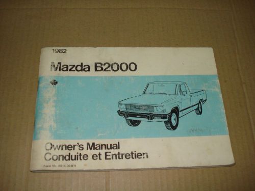 1982 mazda b2000 truck owners manual