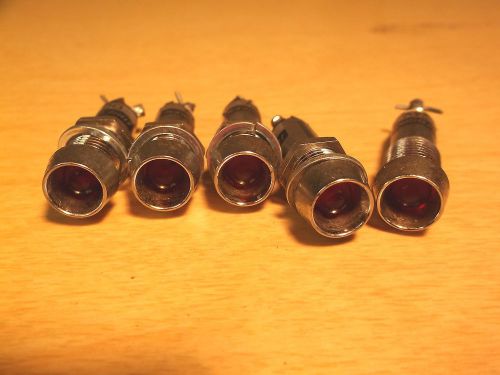 Used lot of 5 toyo giken 24v red indicator light free shipping