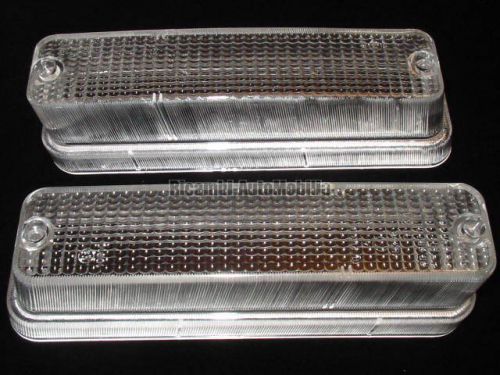 Maserati khamsin front turn signal lens set nos new - original carello