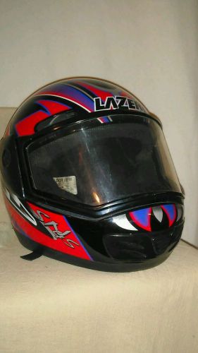 Lazer helmet cross belgium 1999 dot 218 red &amp; black-sz xl 7 5/8 - 7 3/4    sn 45