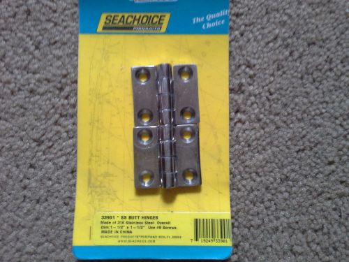 Butt hinges 1-1/2&#034; x 1-1/2&#034; 316 ss for boat or marine seachoice 33901