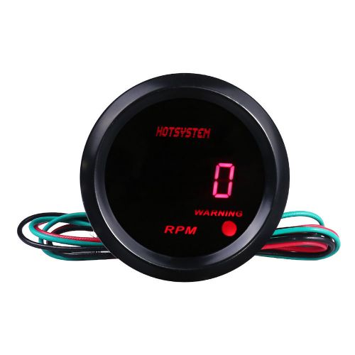 Car motor hotsystem 2" 52mm red digital led 9999 rpm tachometer gauge #1