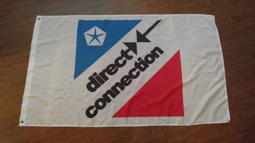Chrysler direct connection logo flag banner 3x5 150x90cm garage mancave