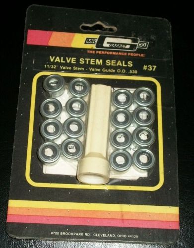 Mr gasket,37,#37, valve stem seals, 11/32" valve stem, valve guide od .530