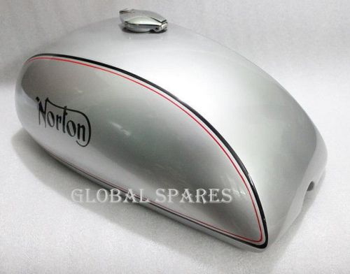 Norton 750 850 commando interstate silver painted steel petrol tank with cap