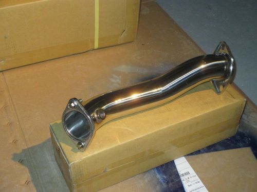Agency power stainless steel 3&#034; downpipe mitsubishi evo x 08-12