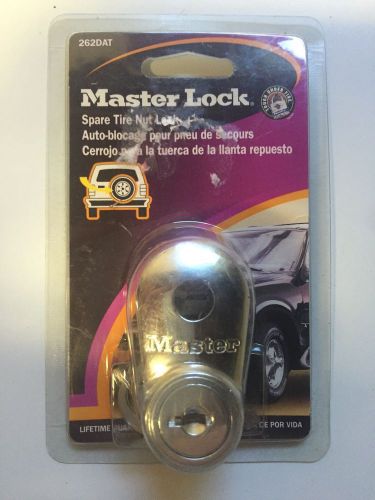 Master lock 262dat spare tire lug nut lock with 2 keys chrome