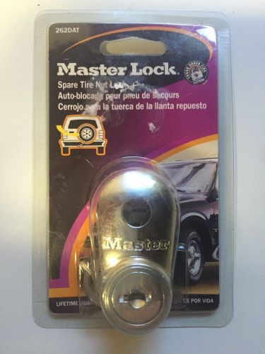 Master lock 262dat spare tire lug nut lock with 2 keys chrome