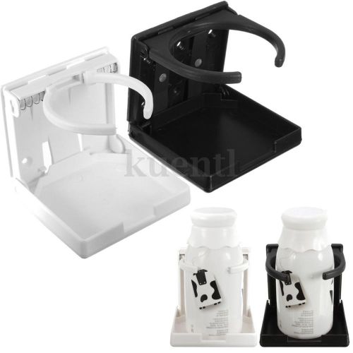 Car suv truck van boat yacht black nylon adjustable folding drink cup holder