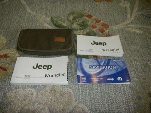 2008 jeep wrangler owners maual set + free shipping