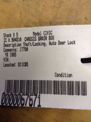 1995 honda civic chassis brain box