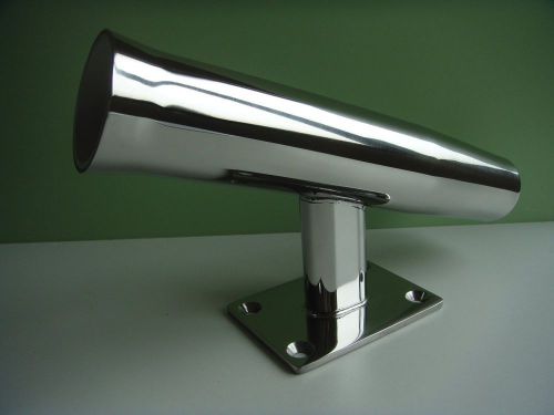 20 degree stainless tournament style single wall mounted rod holder--a5678