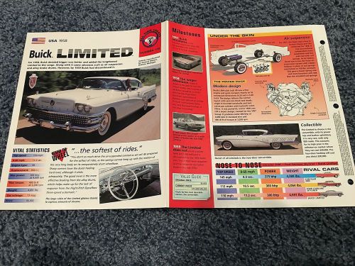 ★★ 1958 buick limited - collector brochure specs info  ★★