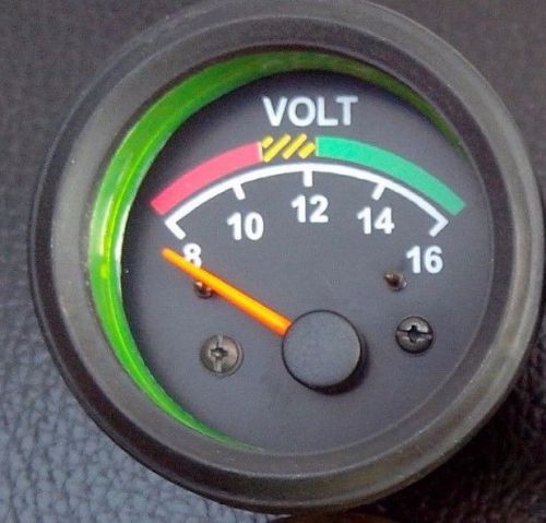 New voltmeter, volt gauge  vdo type, 2-1/16&#034;/52mm, 12v system, w/wire harness