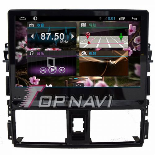 10.1inch quad core android 4.4 car stereo player for toyota vios gps navigation