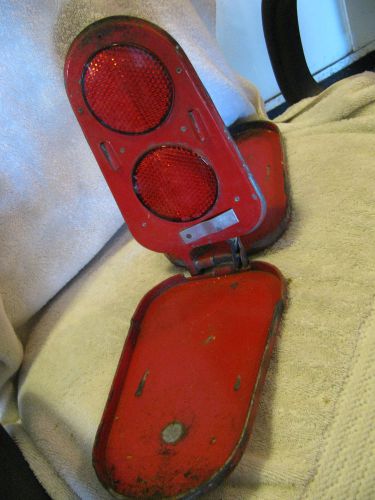 Vintage miro-flare road side reflectors model 20 miro-flex emergency reflectors
