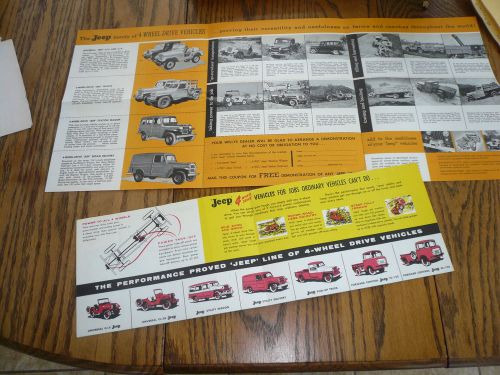 Jeep willys mailers - two - versatility - number 2 foldout style