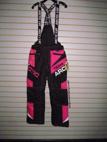 Womens team arctic cat pink snowmobile bibs pants s m l xl 2xl 5261-054 5261-052