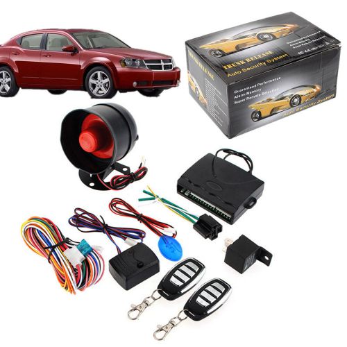 1-way car vehicle alarm protection security system keyless entry siren +2 remote
