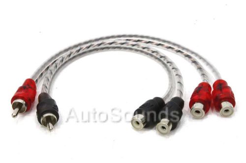 Cerwin vega crhy2f twisted pair of 1 male to 2 female interconnect rca cables