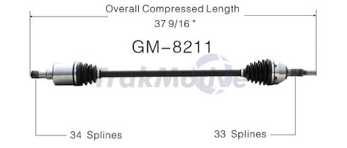 Cv axle shaft-new front right surtrack gm-8211