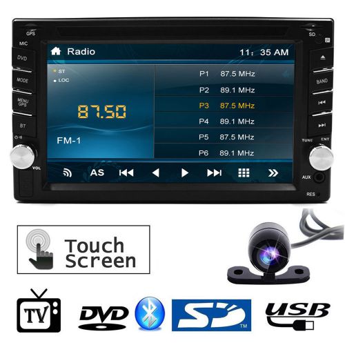 6.2&#034;  monitor dual 2 din car dvd player bluetooth usb stereo radio touch camera
