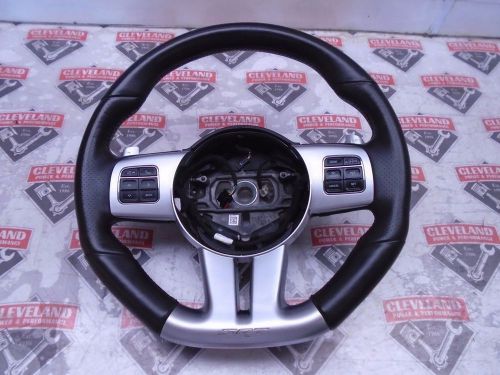 12-14 charger srt oem steering wheel black leather w/ controls auto