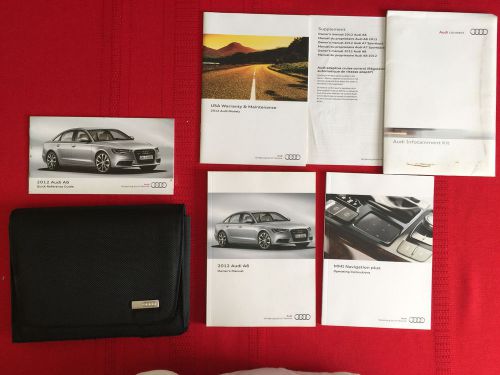 2012 audi  a6 factory owners manual set and case
