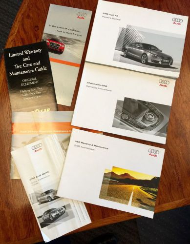 Audi a5 2008 owners manual set &amp; wallet -  complete