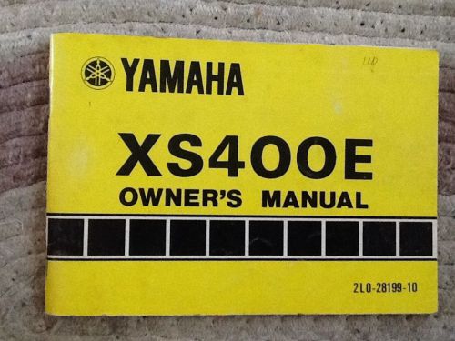 Yamaha xs400e motorcycle  owner&#039;s manual printed 1977 1978 model