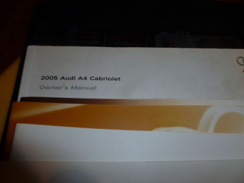 Audi a4 cabriolet owners manual handbook pack 2002-2006