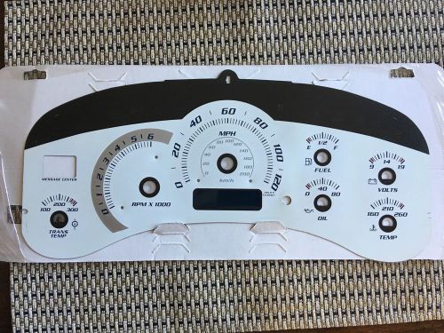 99-02 cadillac escalade speedometer cluster white gauge face only