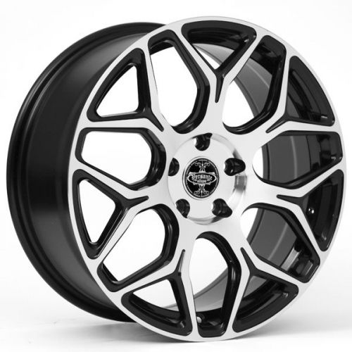 4-new versante ve237 17x7.5 5x114.3 +38mm black/machined wheels rims