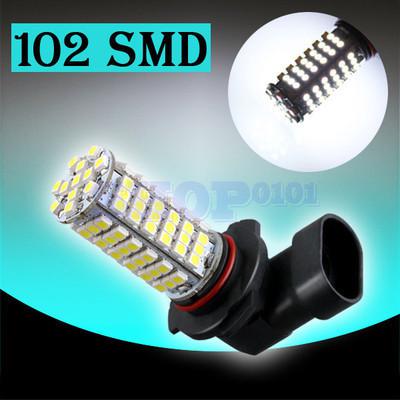 9005 hb3 102 smd pure white fog day running car 102 led head light bulb lamp