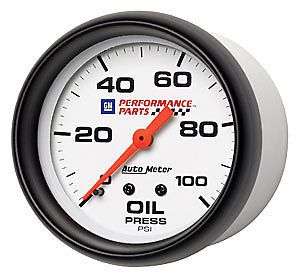 Auto meter 5821-00407 gmpp logo oil pressure gauge