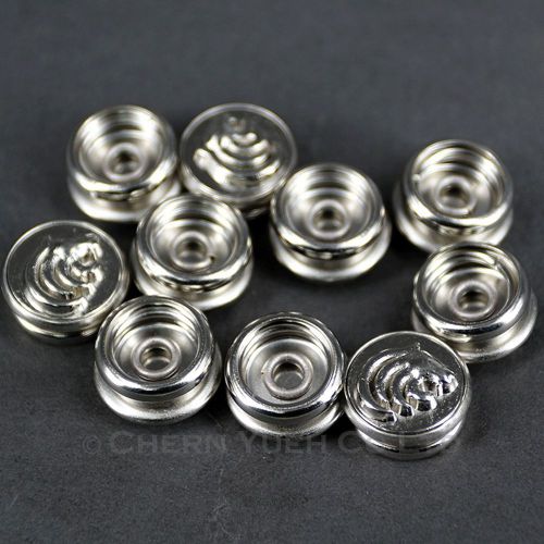 10 pcs silver lion snaps nickel studs buttons for snaps retro shields helmets