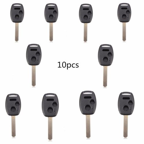 10pcs 3 button remote key shell case for honda accord civic odyssey fit cr-v fob