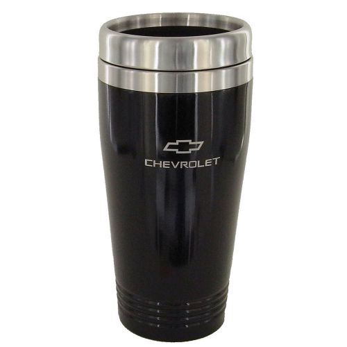 Chevy black stainless steel coffee tumbler mug