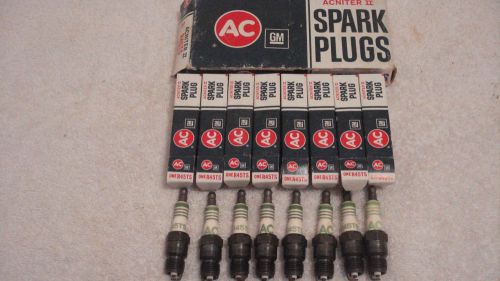 Box of 8 ac r45ts spark plugs 1968-73 buick gs &amp; stage 1, camaro, chevelle, gto