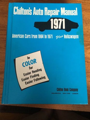 Chilton&#039;s auto repair manual vintage american cars1964 to1971 plus vw 1536 pages