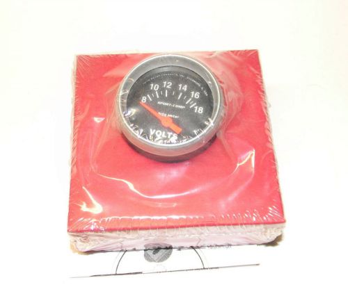 Autometer sport-comp electrical voltmeter gauge 2 1/16&#034; black face p/n 3391 new