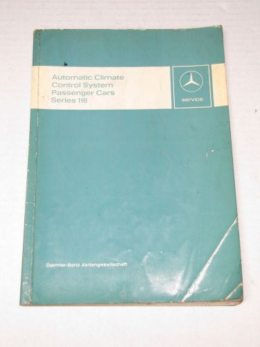 Oem mercedes benz w116 acc automatic climate control dealership service manual
