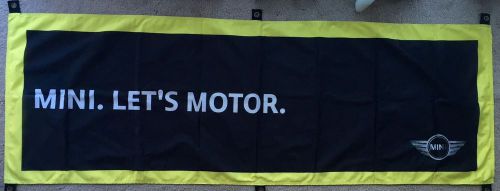 Mini cooper original banner dealer flag let&#039;s motor 2x6