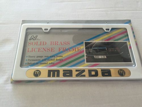 Mazda license plate frame - white