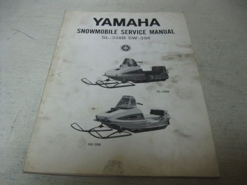 Yamaha snowmobile sl-338b sw-396  service shop manual
