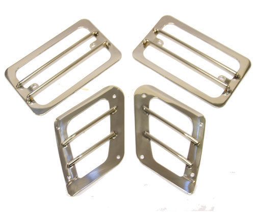 Smittybilt euro turn signal/ side marker covers, stainless 5470