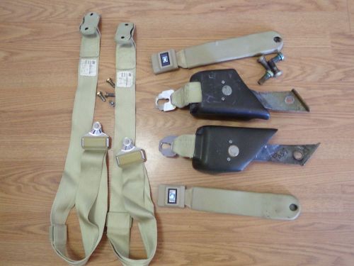1972 camaro / firebird front seat belts light  tan