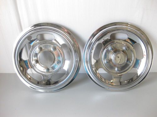 1960s slotted mag ansen like universal 14&#034; hubcaps ratrod hotrod gm ford mopar