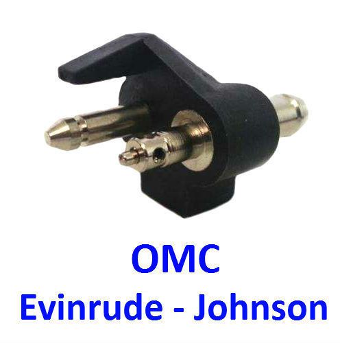 Nuova rade male fuel engine connector w/ valve omc johnson evinrude boat marine